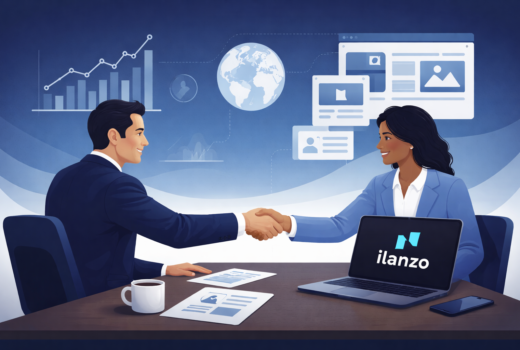 Two agency partners shaking hands representing a white label digital marketing partnership